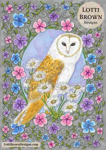 barn owl art lotti brown