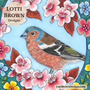 Chaffinch illustration detail