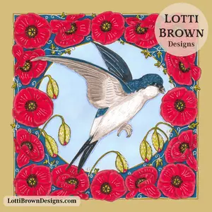 House martin art by Lotti Brown