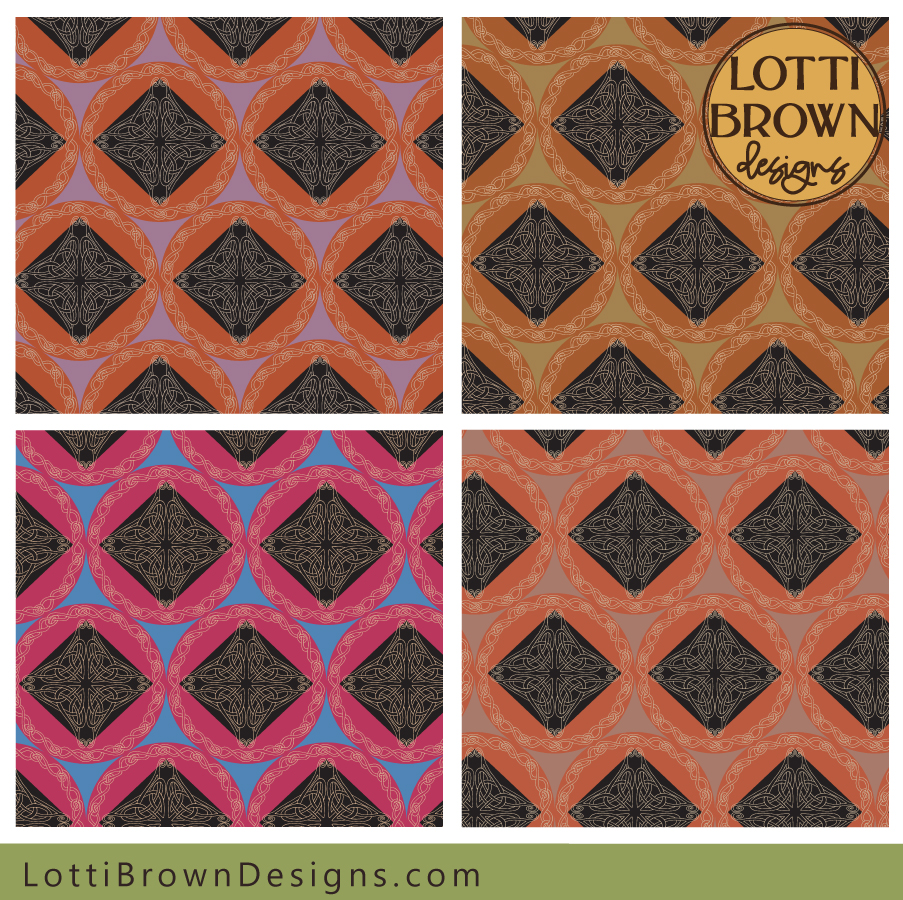 Celtic knotwork patterns for fabrics and wallpapers 02