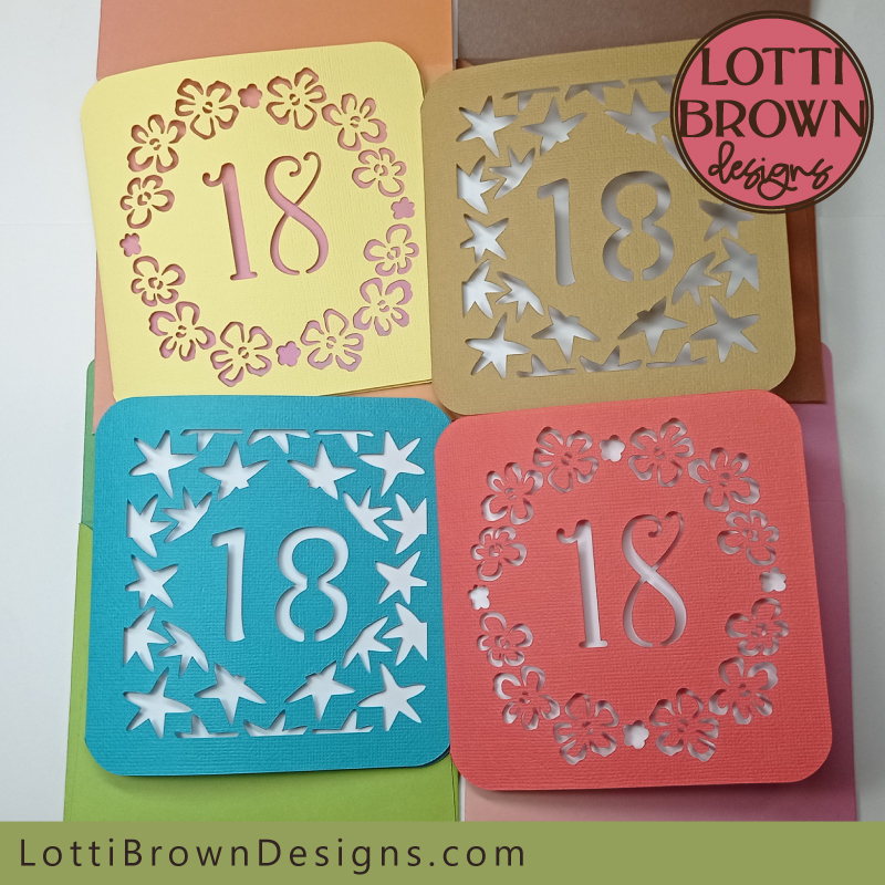 18th birthday card ideas for Cricut