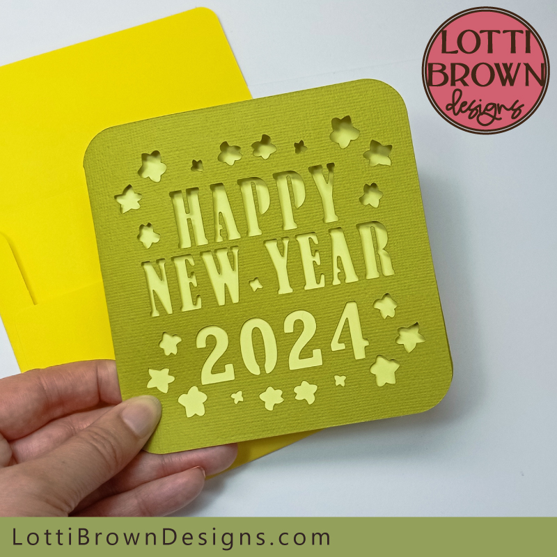 New year on sale card making handmade