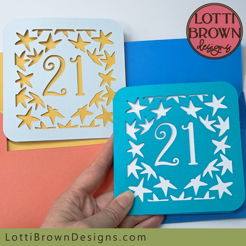 Unisex 21st birthday card ideal for men or women