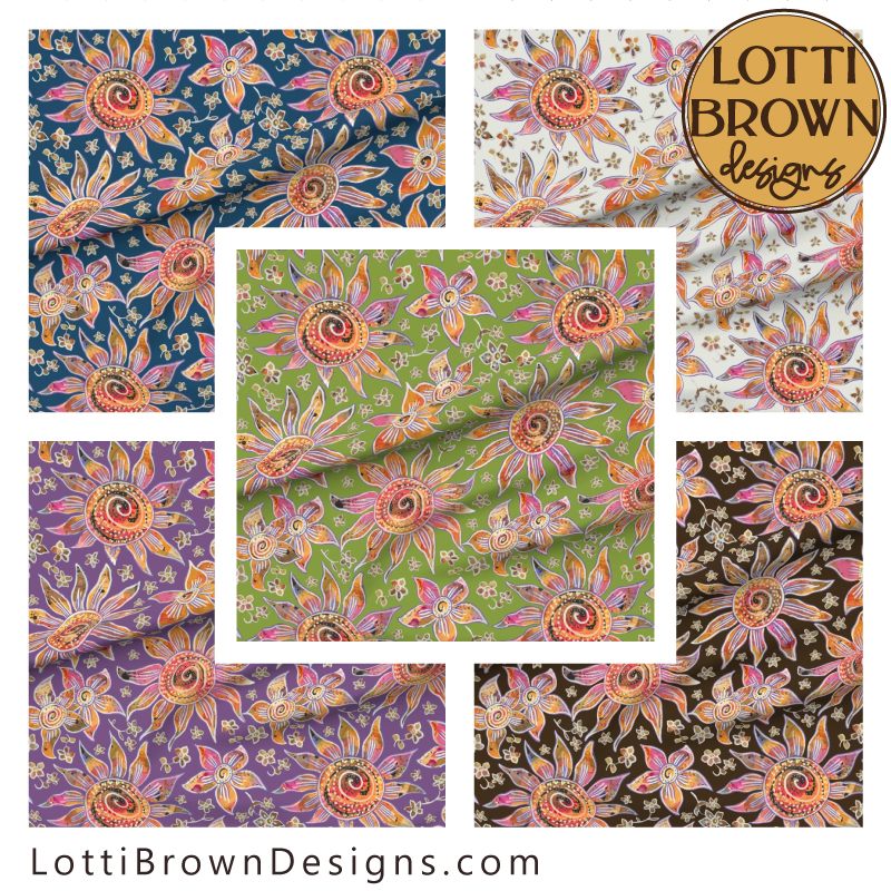 Floral hippy boho fabrics Boho hippy fabrics