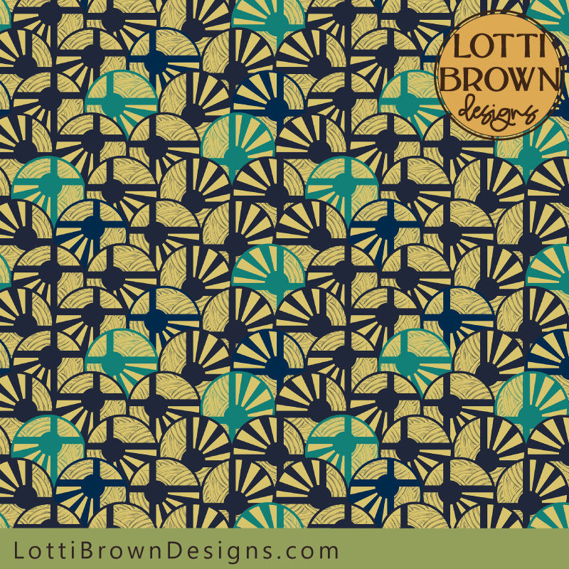 Art deco circles pattern