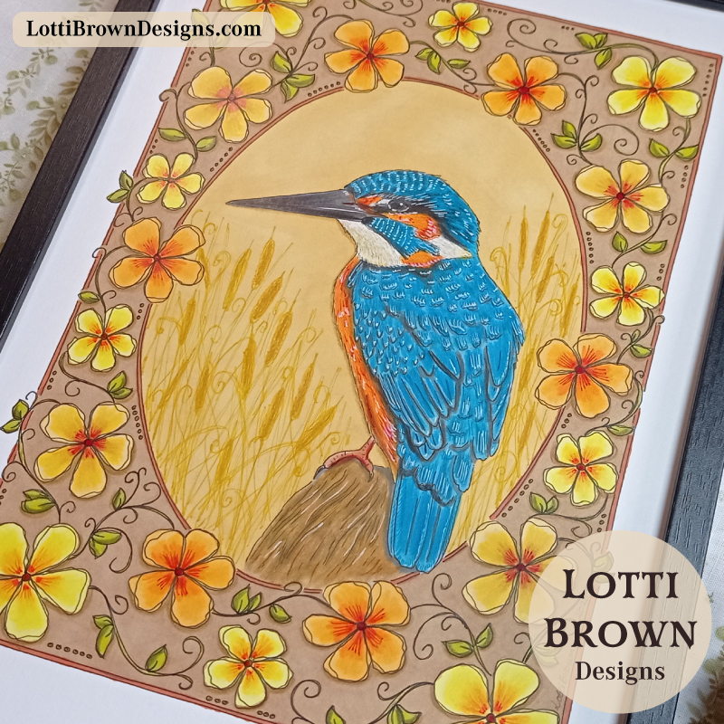 Kingfisher art inspired by nature