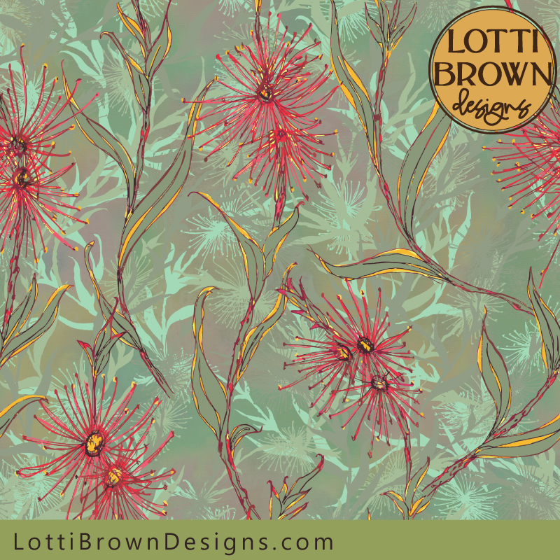 Aussie florals pattern