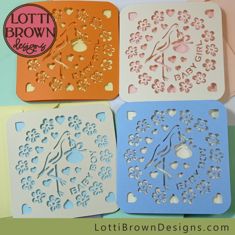 Cricut baby card templates