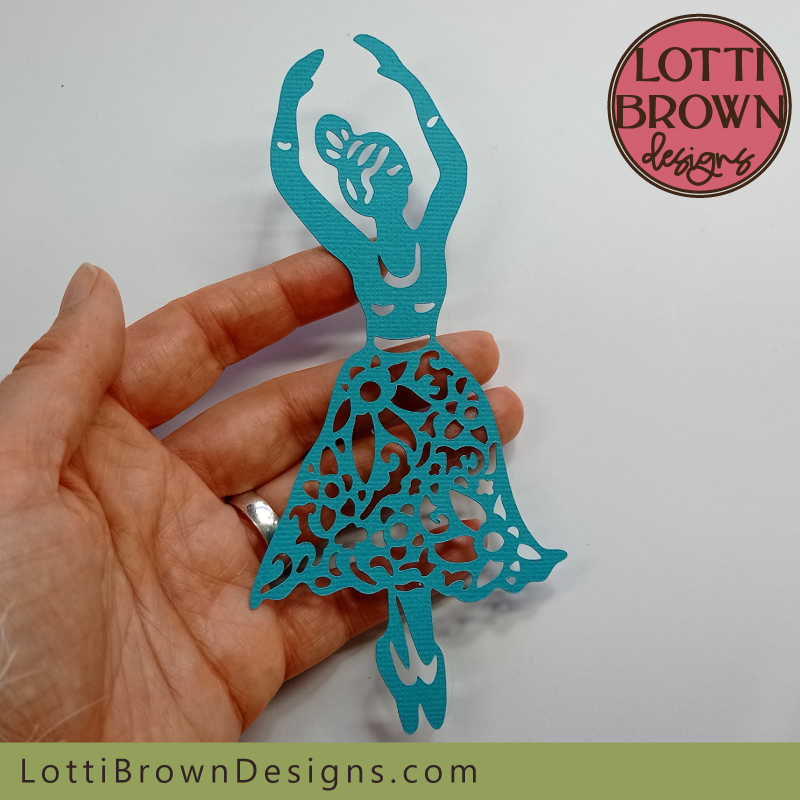 Small size papercut ballerina 2