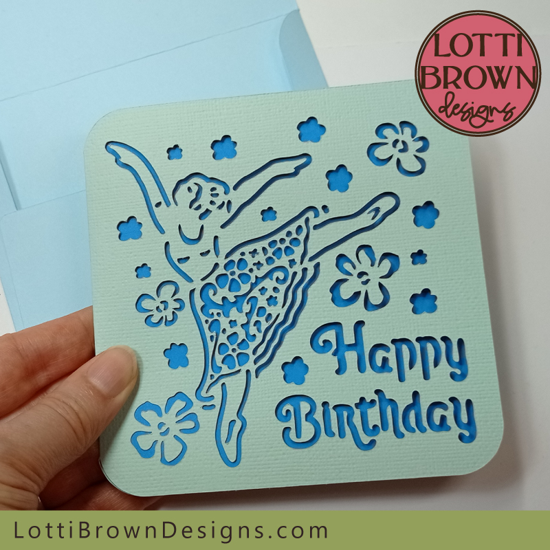 Ballerina birthday card template