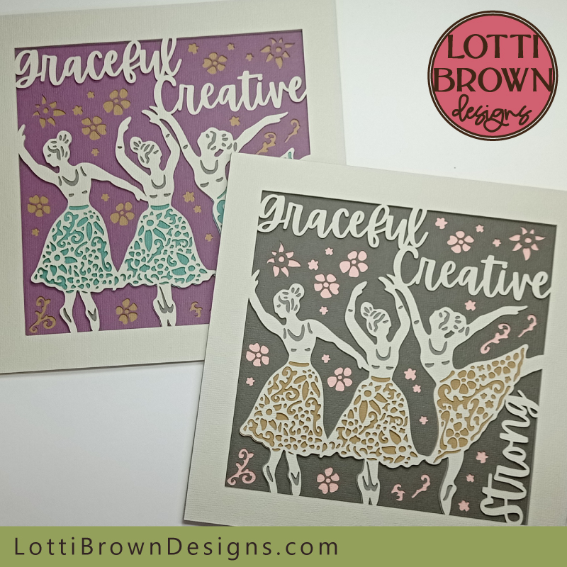 Ballerinas shadow box template - colour ideas