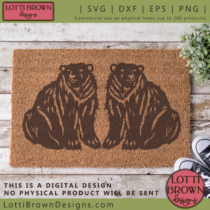 Bear doormat craft idea