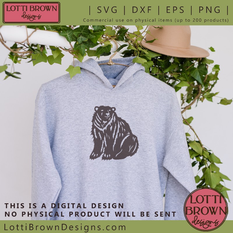 Bear sweatshirt HTV craft idea