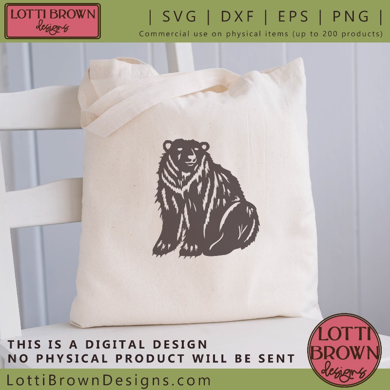 Bear tote bag craft idea