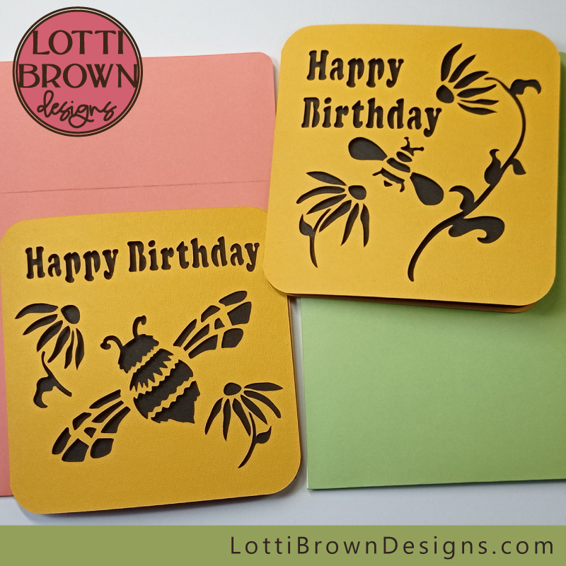 Cute bee card templates