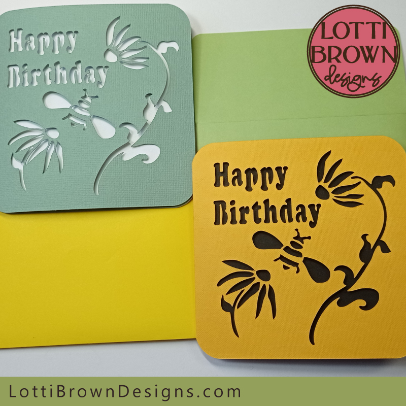 Little-bee card cut file