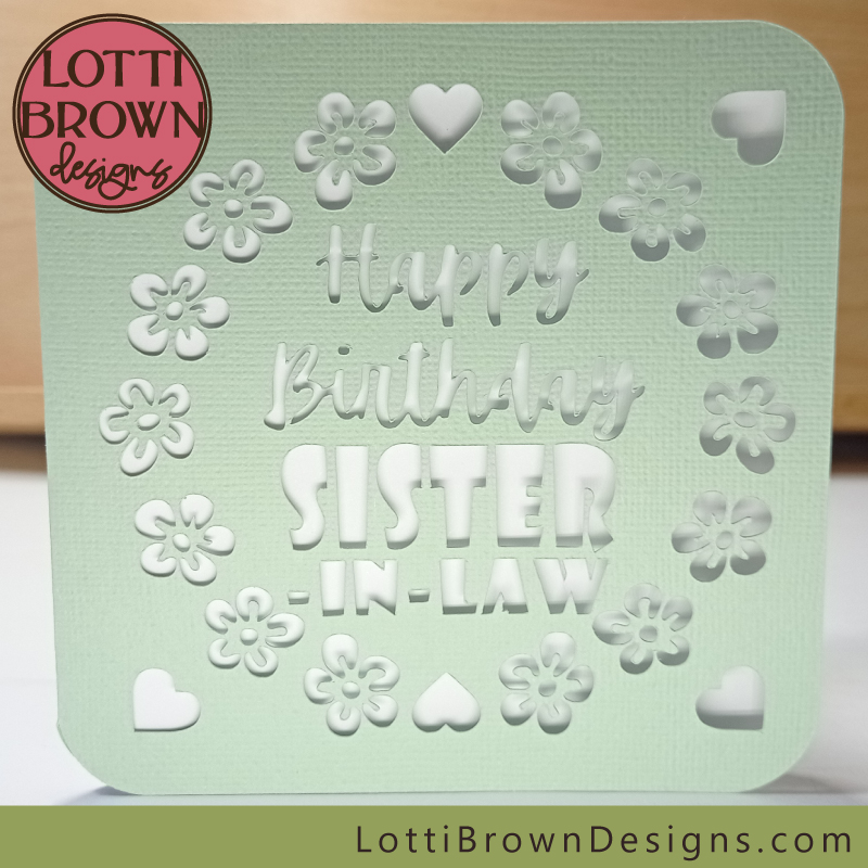 Sister-in-law card svg