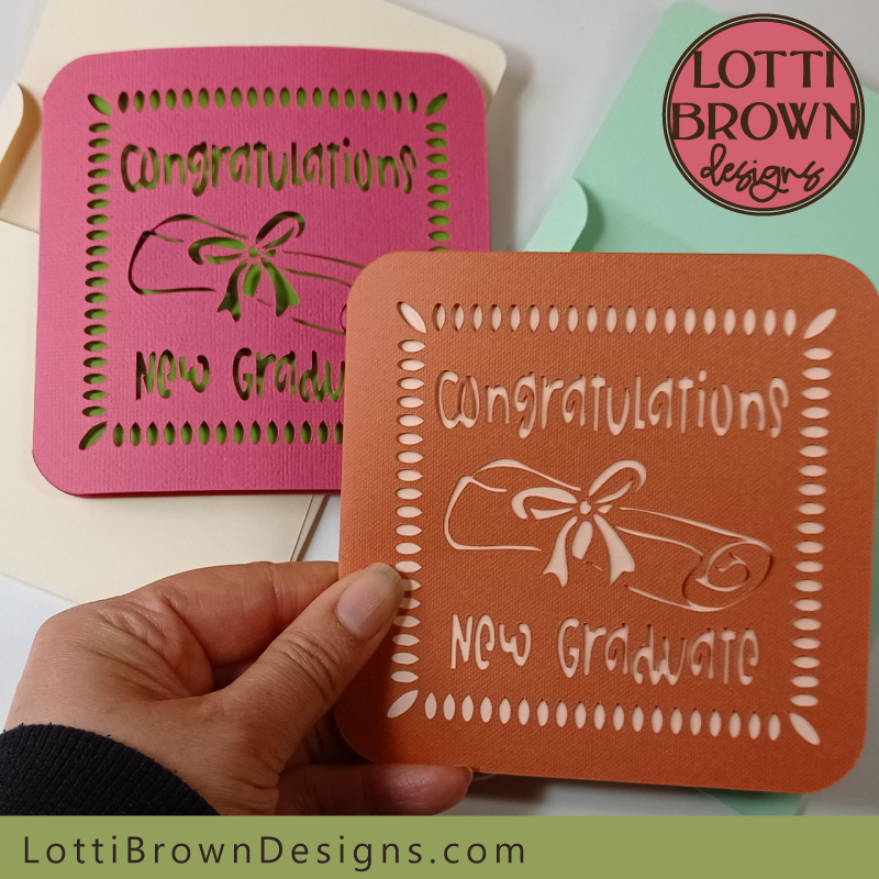 New graduate card template for Cricut and cutting machines
