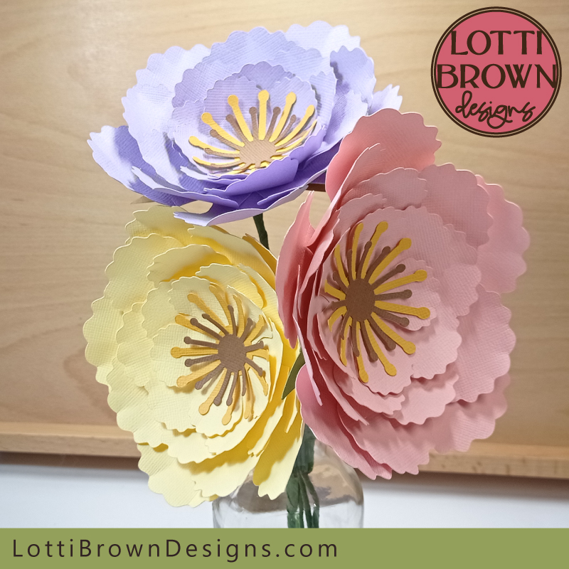 Easy paper flower template