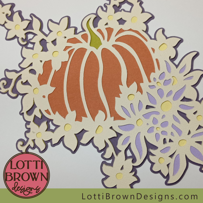 Alternate colour ideas for the pumpkin and flowers design to inspire you!