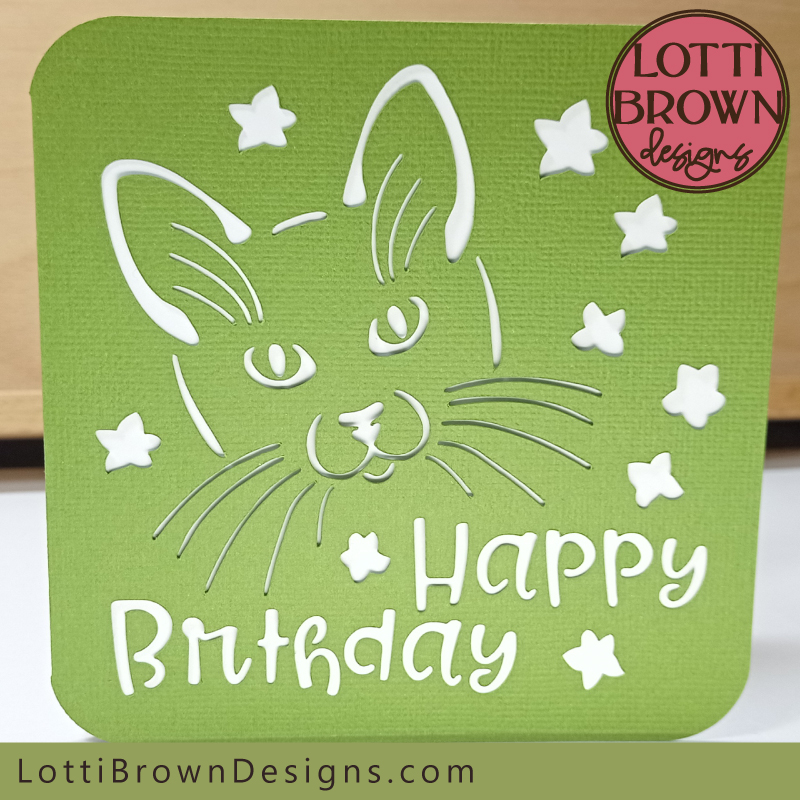 Lovely cat card template