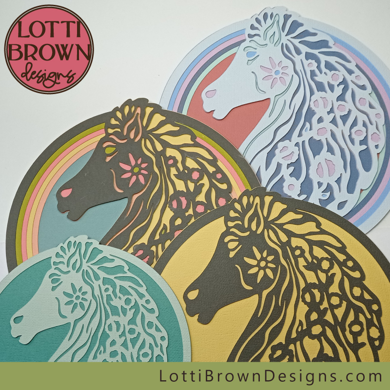 Fantasy horse head SVG files