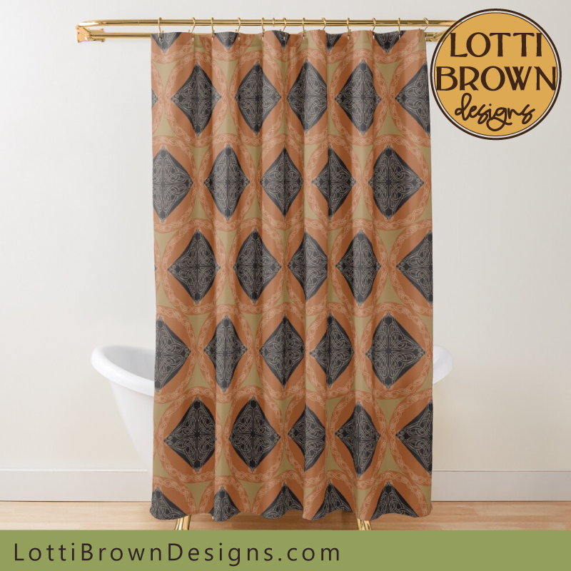 Celtic knotwork shower curtain