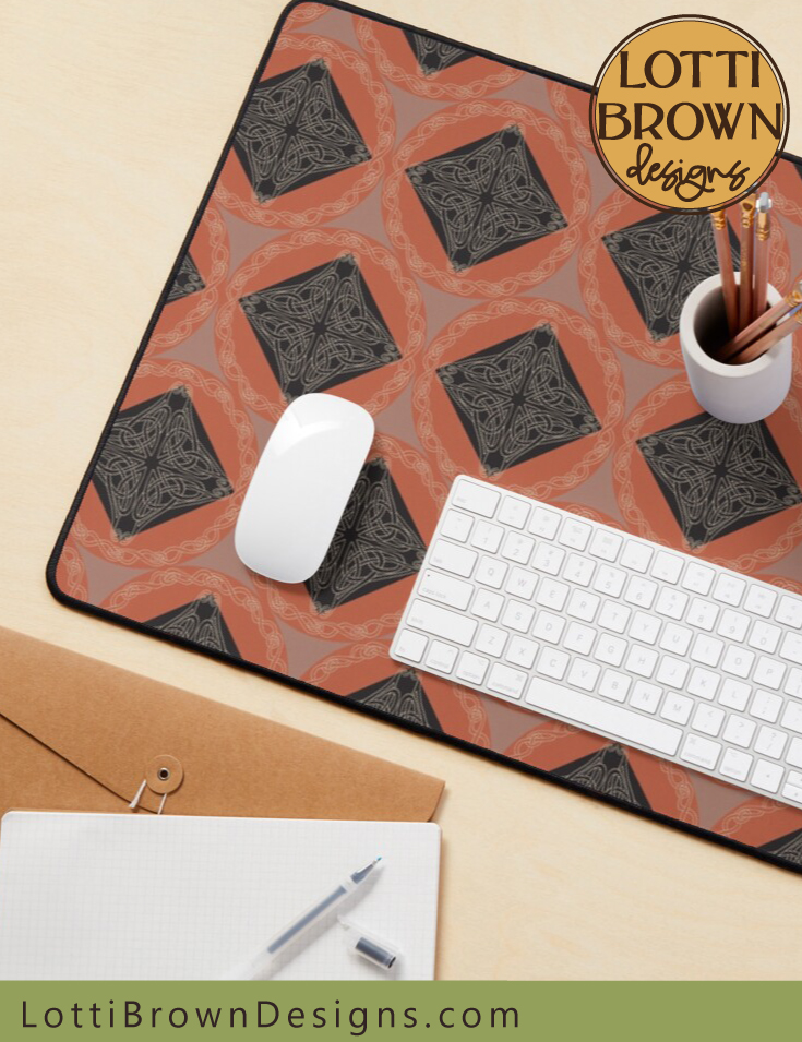 Celtic knotwork desk mat