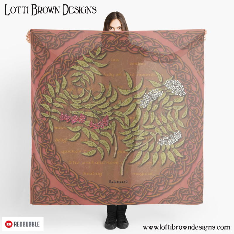 Celtic Rowan scarf