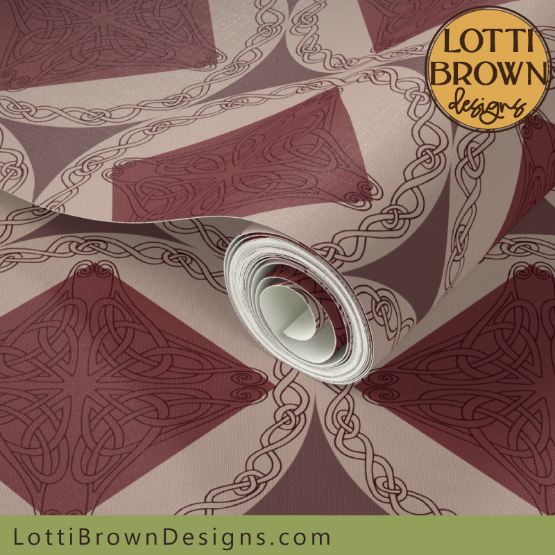 Celtic wallpaper in red