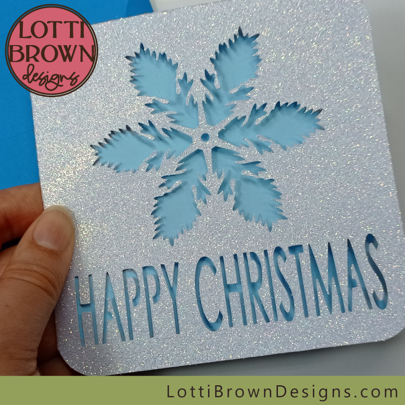 Snowflake Christmas card template
