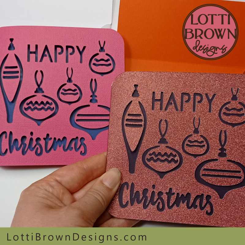 Ornament Christmas card template