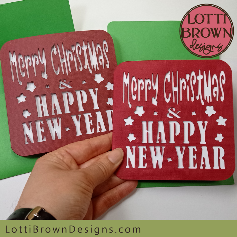 Merry Christmas and Happy New Year card template