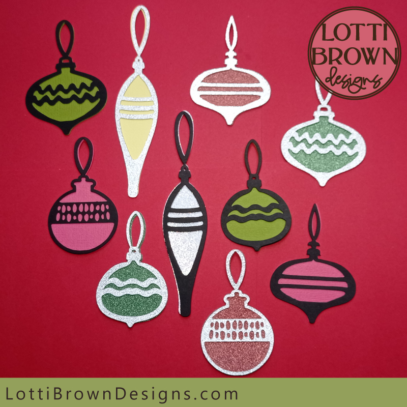 Cricut Christmas ornament SVG templates