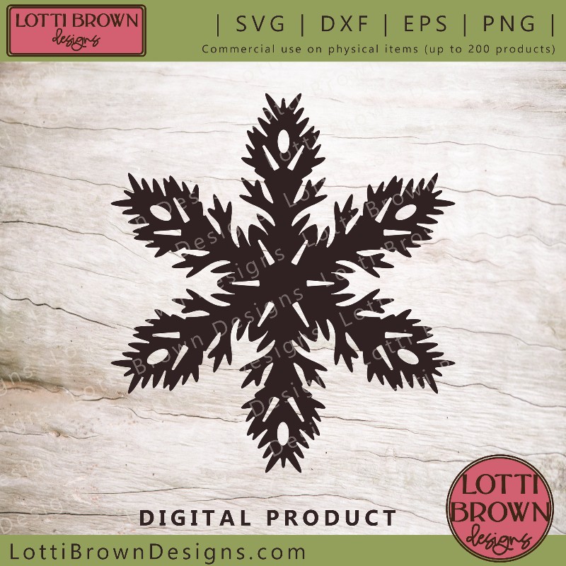 Intricate snowflake SVG file