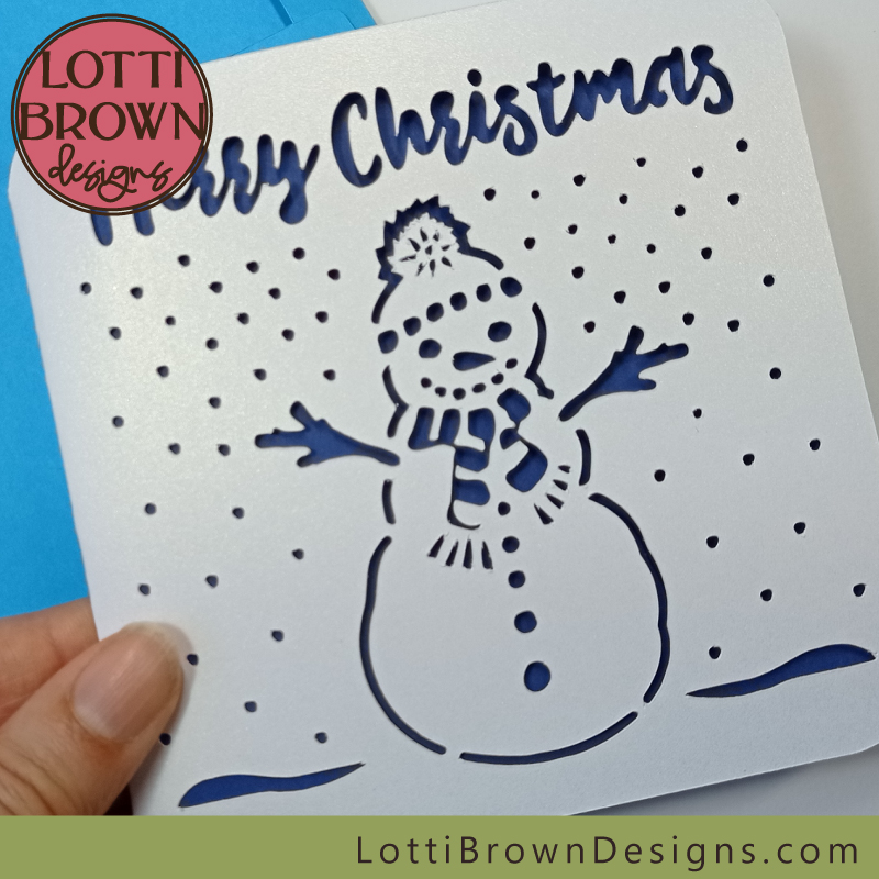 Snowman Christmas card template