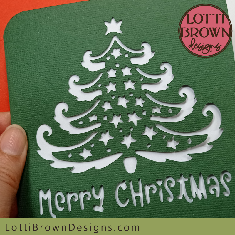 Christmas tree card template