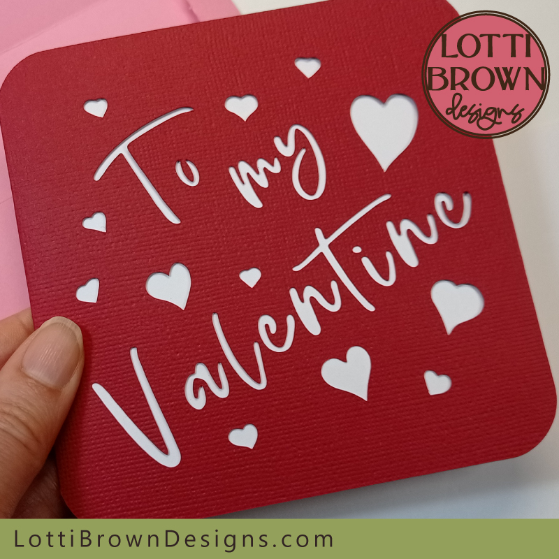 'To my Valentine' card template