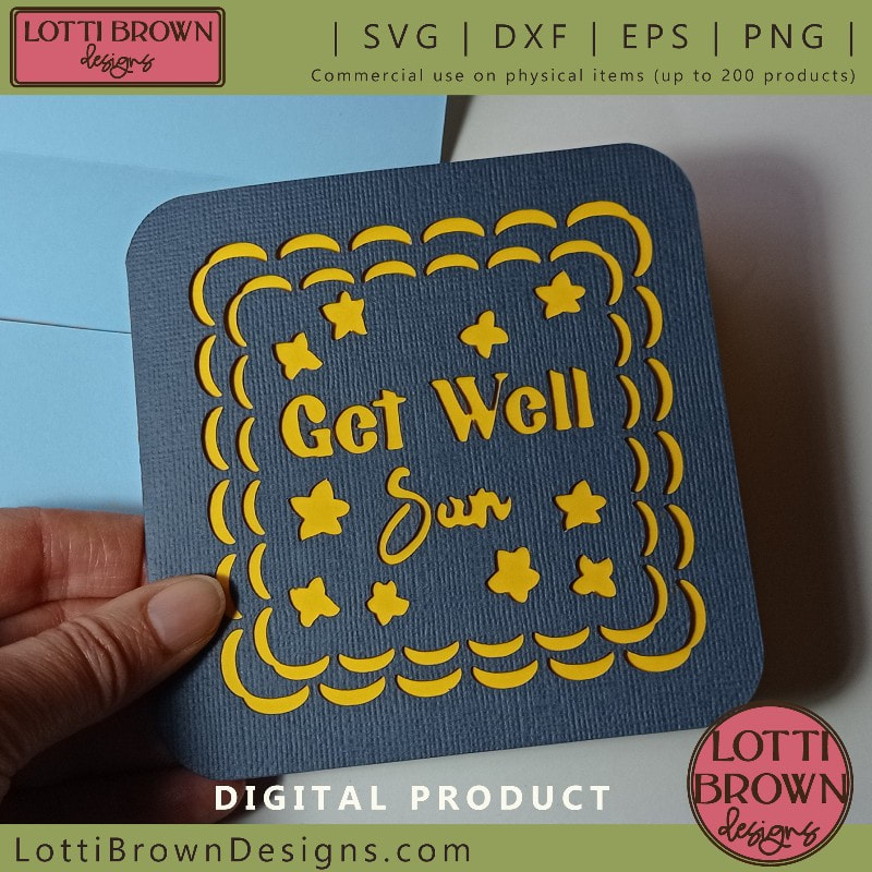 Get Well Soon card template