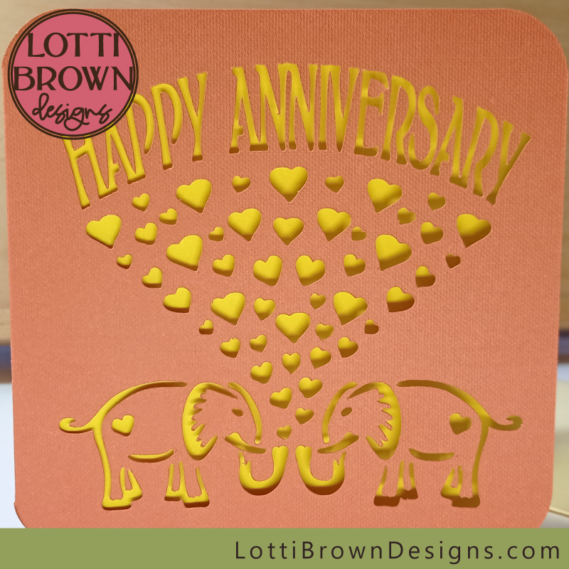 Cricut Anniversary Card Template