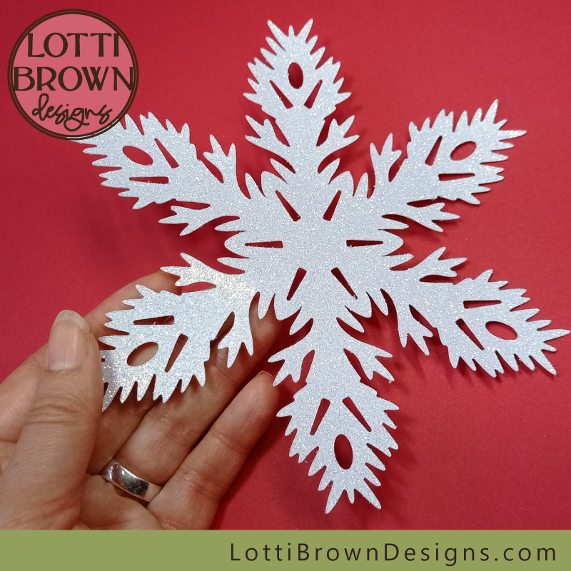 Intricate Christmas snowflake SVG file - cut to size in template