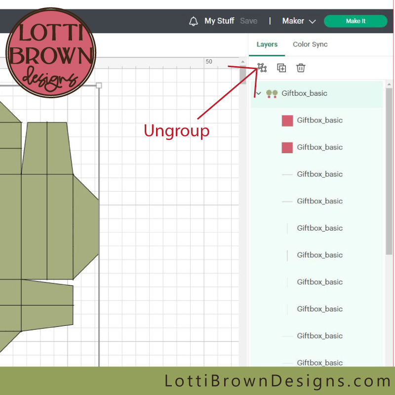 Mini  Box Template Works on Cricut 