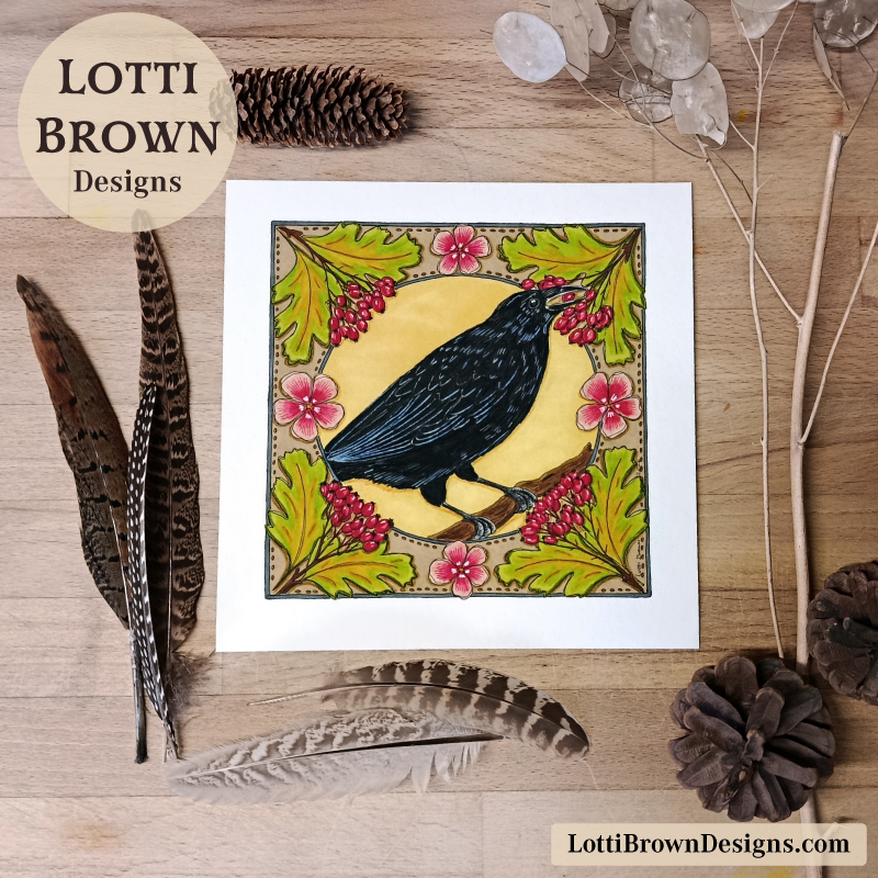 Crow art print