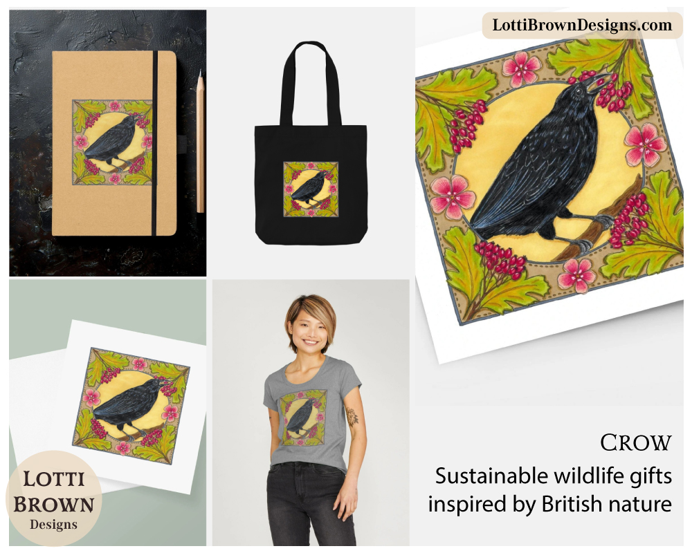 Crow art prints and products