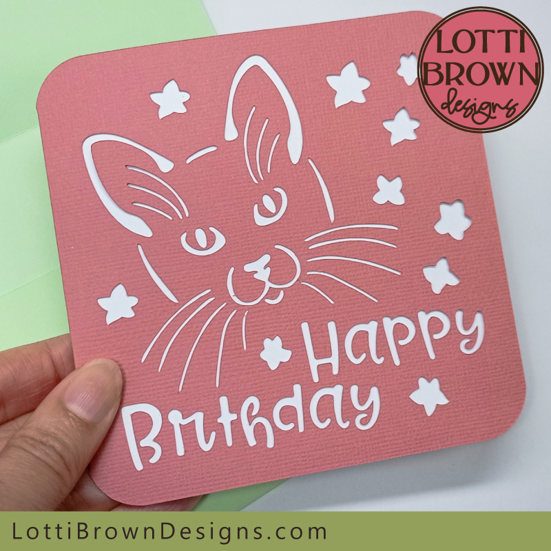 Card for a cat lover - Cricut