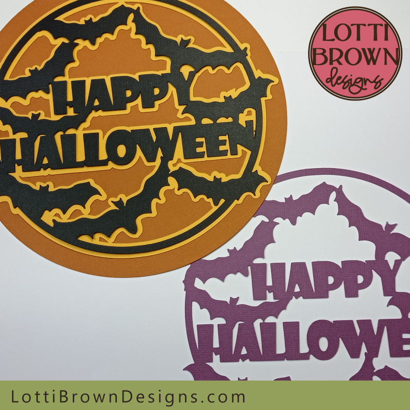 Happy Halloween bats design SVG cut file