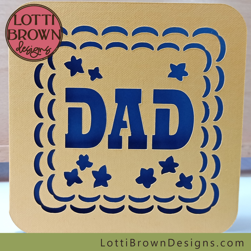 Dad card SVG cut file