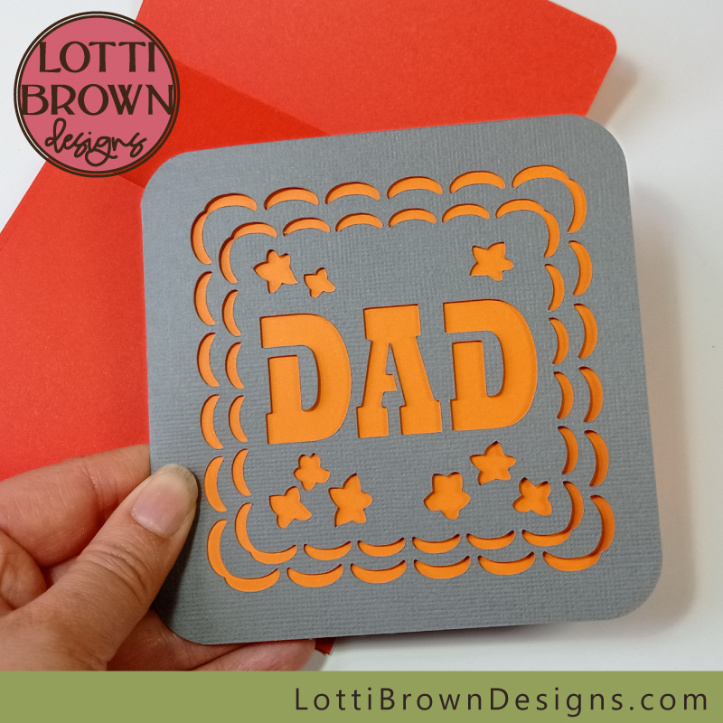 Card template for DAD - SVG cut file