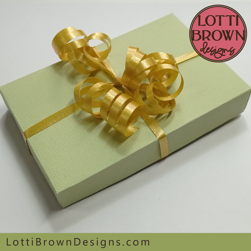 Completed gift card box template craft project