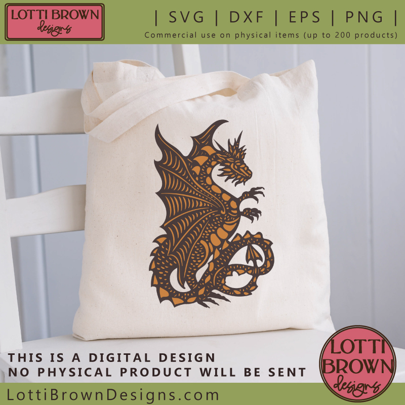 dragon tote bag craft idea